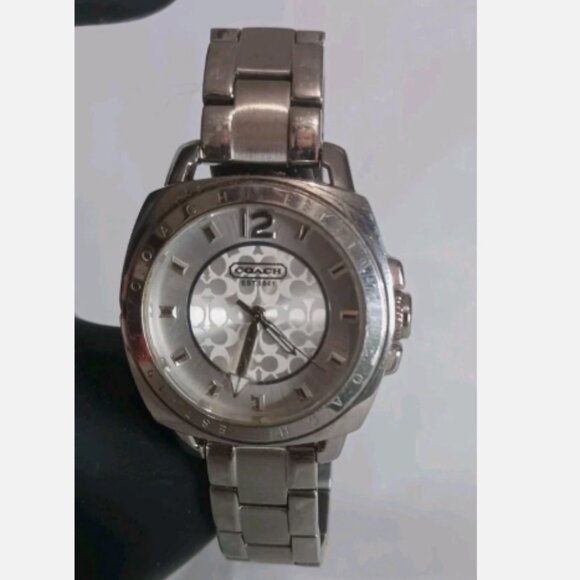 COACH Stainless Steel Signature Quartz Watch CA.64.7.14.0606 Silver - Picture 2 of 8